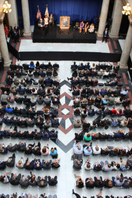 Pence’s official portrait displays faith and family